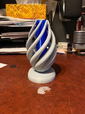 Nocturnal_Mystra Vase with weighted base-plus center insert for flowers.
