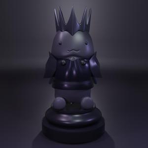 OCHINCHIN CUTE FIGURE + CHESS KING BLACK/ PENIS CUTE FIGURE CHESS / T10