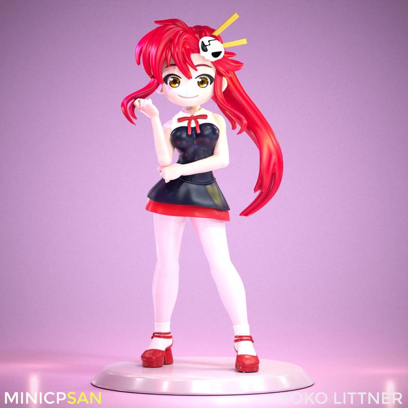Yoko Littner - Cute Dark Mini Dress Outfit - Gurren Lagann Anime Figure - 3D Printing