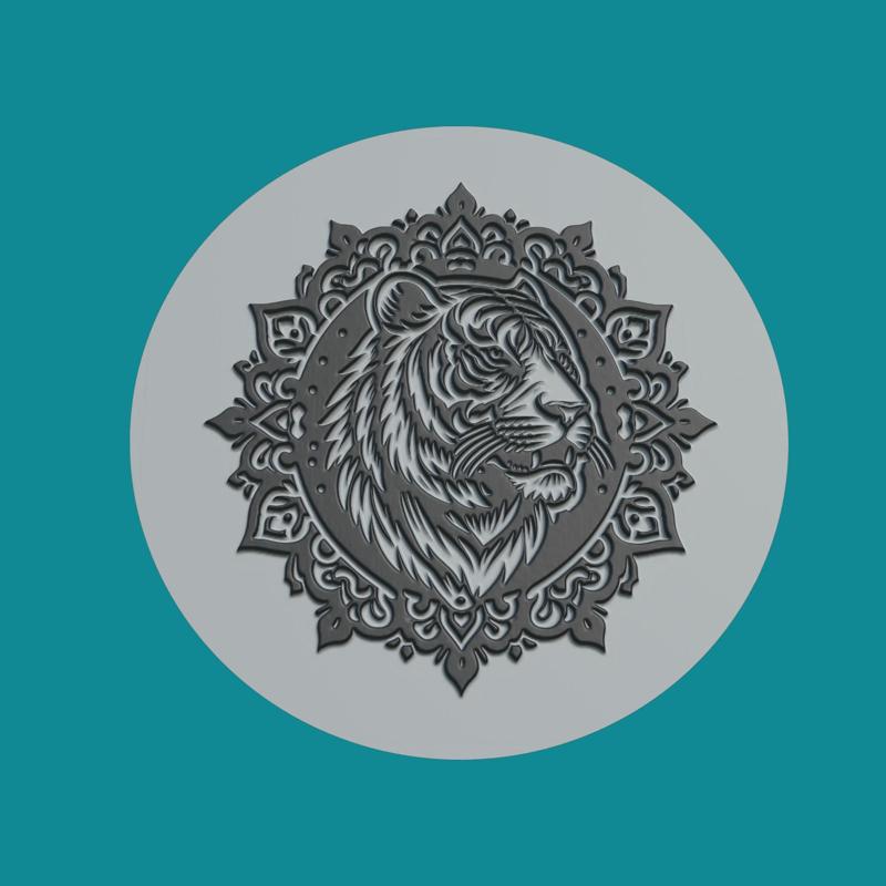 Tiger Animal Medallion