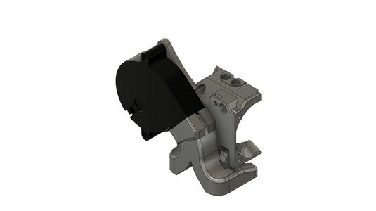 Prusa Mini MK3S Bear: Sherpa Mini + Revo Voron - Delta Fan Duct [Flow split rotated 90deg]