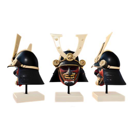 Samurai Helmet with Demonic Mask