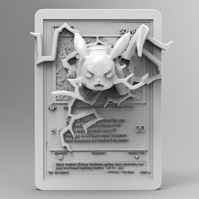 Pikachu 3D Printable Pokémon Card; Pokemon TCG