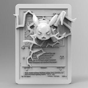 Pikachu 3D Printable Pokémon Card; Pokemon TCG