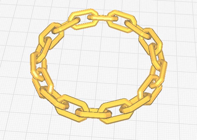 Interlocking 18 Link Chain Scalable Bracelet Necklace Rat Rod Steering Wheel - No Supports Needed