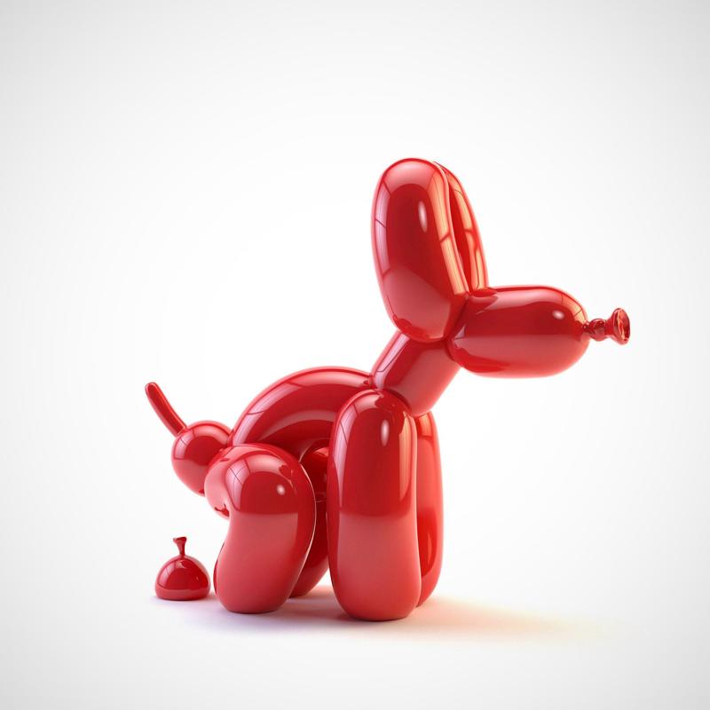 Squatting Balloon Dog