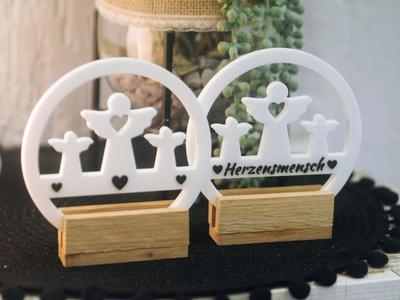 Deco Circle Angel - stand or wooden blocks