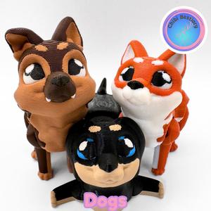 Dog Flexi (GSD, Shiba Inu, Dachshund)