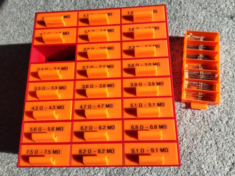 No-Spill Resistor Storage Drawers (E24 Series)