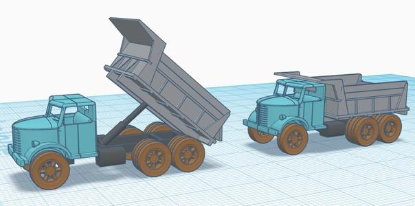  Late 40's Diamond T Dump truck in N Scale