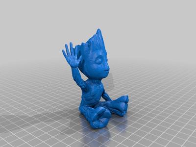 Baby groot waving planter with pee hole