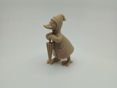 Duck with Umbrella – Charming Autumn Figure