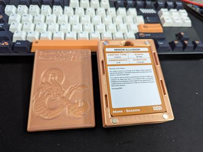 DND card box for spellbook cards: martial powers & races