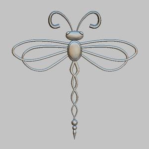 Dragonfly 3d Relief STL file