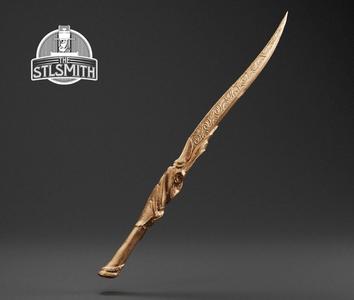 Ebony Sword Skyrim Life Size Prop STL