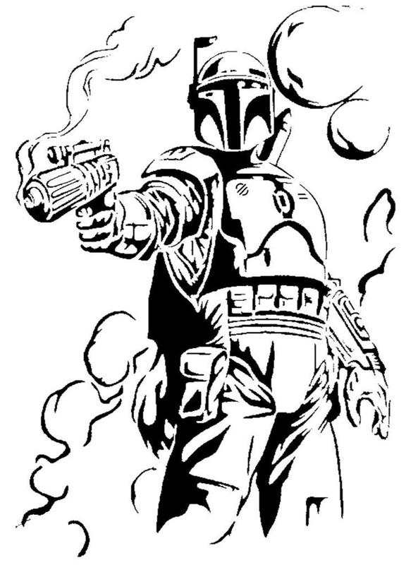 Boba Fett stencil 4