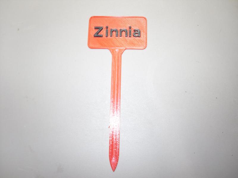 Plant Label Zinnia