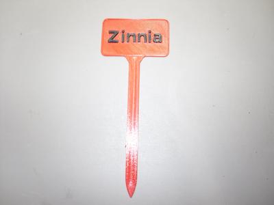 Plant Label Zinnia