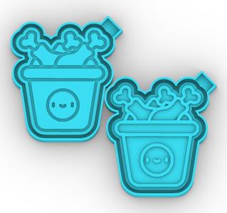 Broster chicken legs make me happy - I love broster chicken - freshie mold - silicone mold box