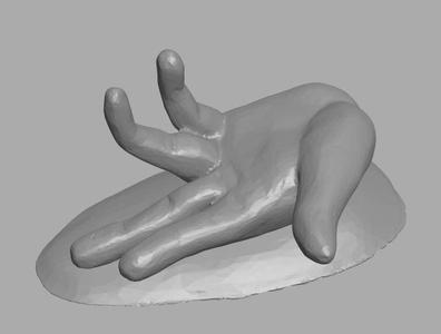Sculputerd laying hand