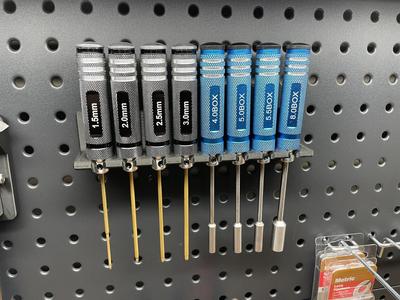 Hex Driver Set Holder for Pegboard