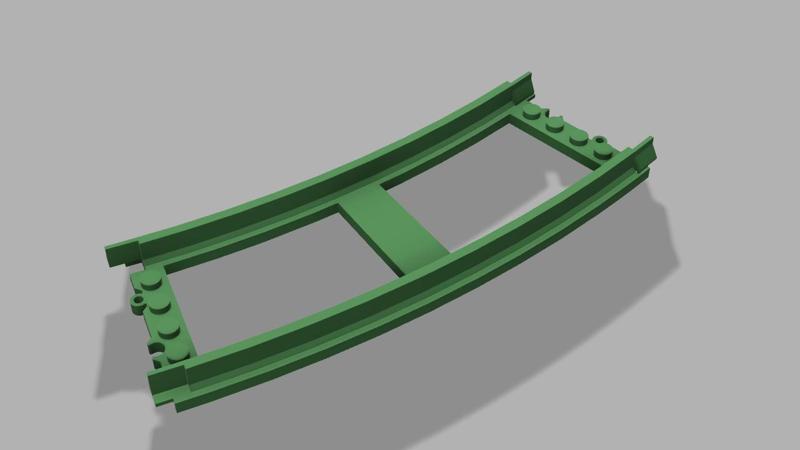 simplified curved train rail