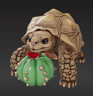 Sulcata who loves to eat cactus