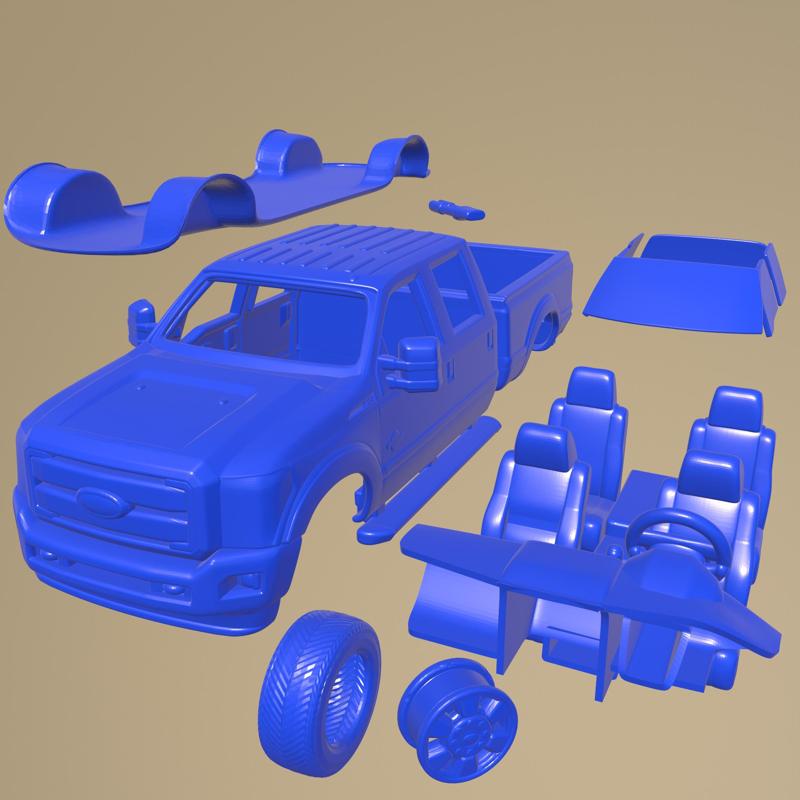 Ford Super Duty Crew Cab 2011 Printable Car In Separate Parts