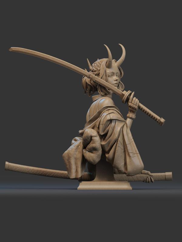 Oni Bust 3D Print