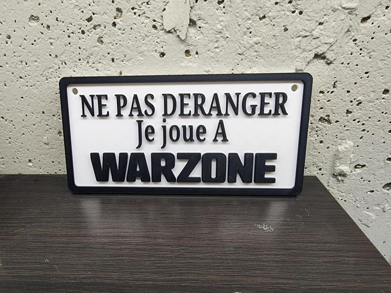 Do not disturb Warzone Sign ( French Only )
