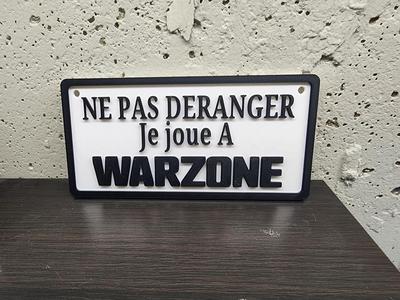 Do not disturb Warzone Sign ( French Only )