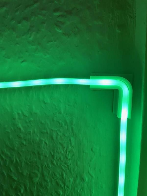 Neon stripe holder 90° for 4mm stripes