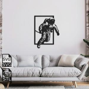 Astronaut 2D Wall Art STL SVG