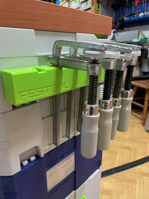 Festool hanger for clamps and accessories