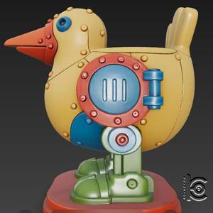 Mechanical Duck Cup - 3D Printable Model