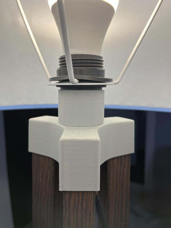 Tripod floor lamp base connector 22mm-30mm