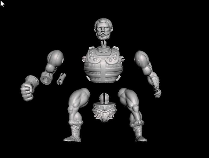 He-Man Fisto .stl Action Figure MOTU Style 3D model.