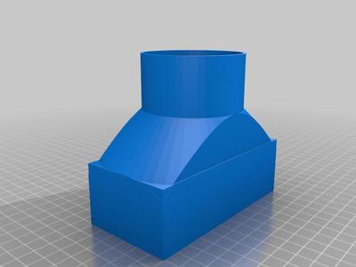 Connector for flat pipe 60x120 with round diameter 75