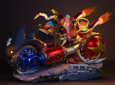 Franky on Motor One Piece