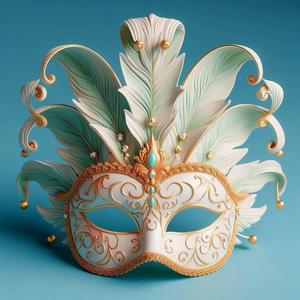 633 Venetian Carnival Mask Color 3D Model, fantasy, wood, base, sword, warrior, wild, low poly, dragon, dnd, cat, monster hunter, monster, dog, godzilla, fair, totem