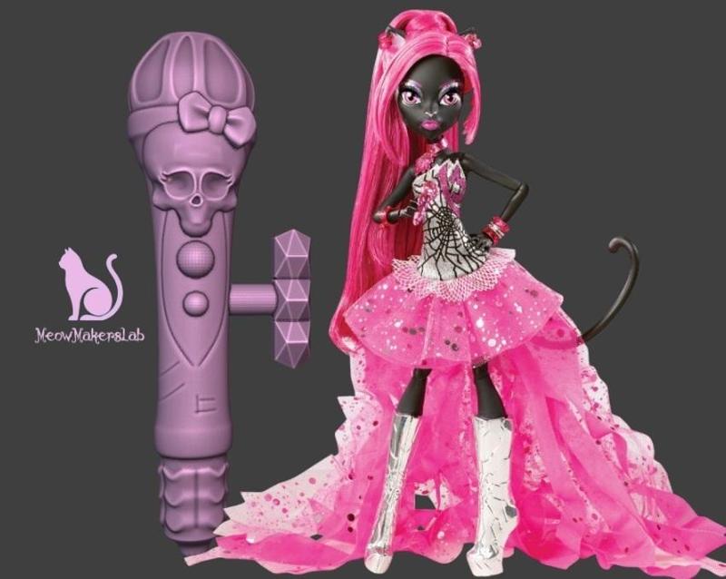 Catty Noir, Microphone, Monster High.