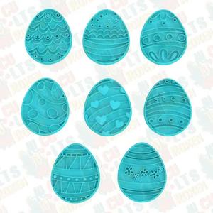 Easter cute eggs cookie cutter set of 8