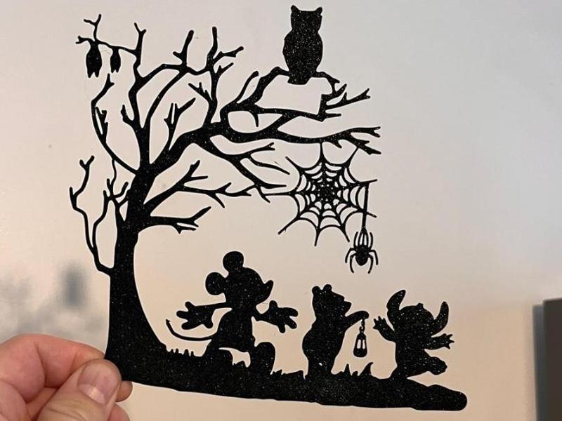 Mickey, The pooh and Stitch for halloween decor