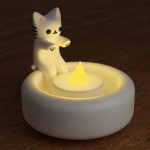 cute cat tealight candle holder