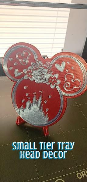 Disney Tier Tray Mickey Head Decor with Stand