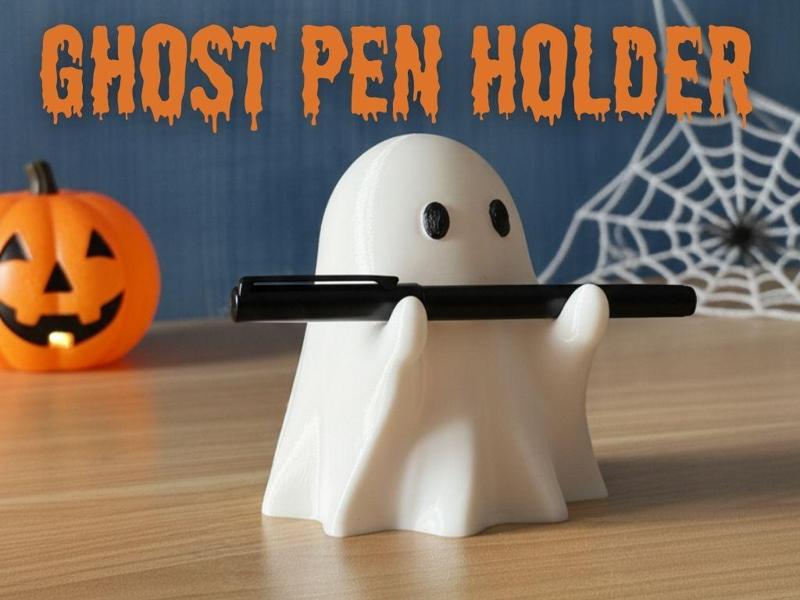 Ghost Pen Holder | Cute & Spooky Desk Decor