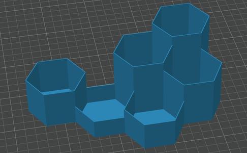 Stationery stand Hexagon