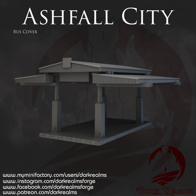 Dark Realms - Ashfall City - Bus Cover