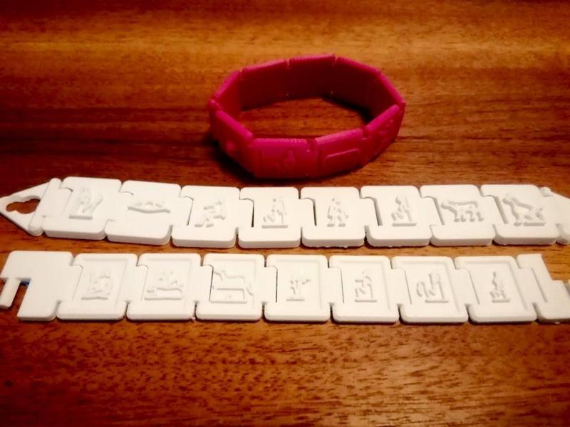 Bracelet for hieroglyphic messages