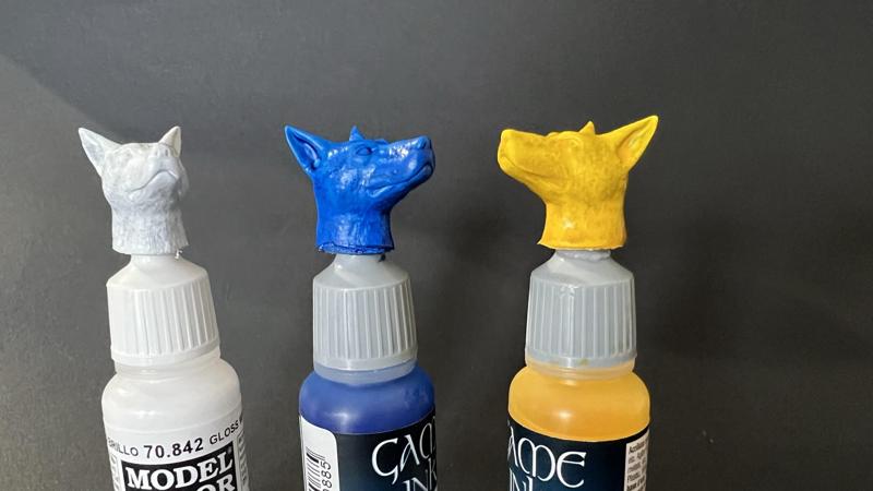 Dingo Head_Paint Bottle Caps FREE!